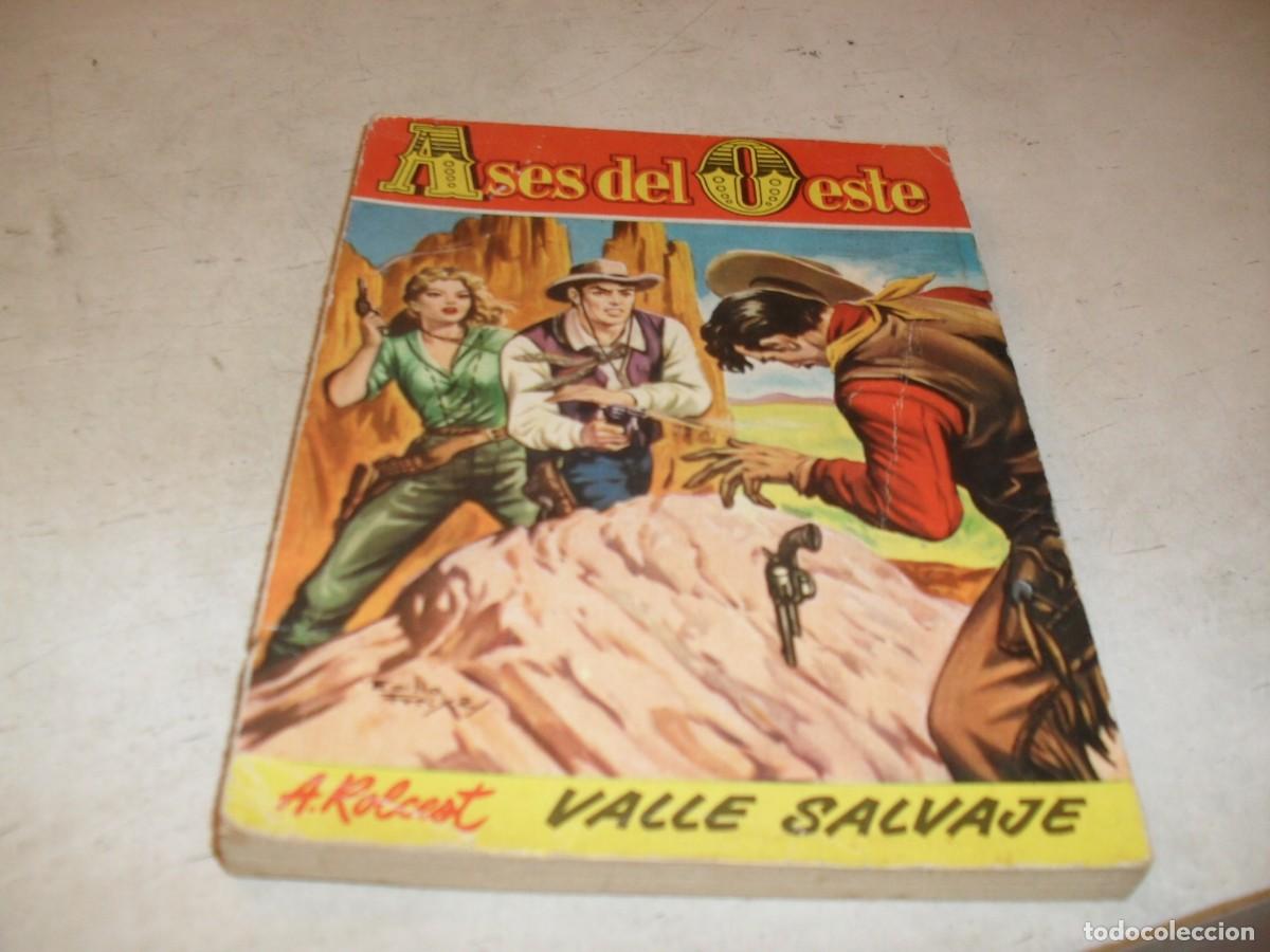 Tebeos: BOLSILIBROS ASES DEL OESTE N&ordm; 56,VALLE SALVAJE,VIRGINIA MAYO EN CONTRAPORTADA,BRUGUERA,A&Ntilde;OS 60