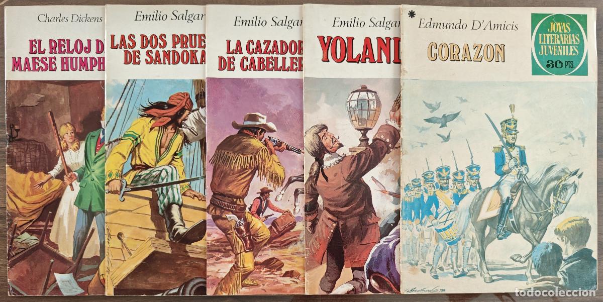 Tebeos: JOYAS LITERARIAS JUVENILES n&ordm; 198, 205, 206, 207 y 216 (Bruguera 1&ordf; edicion 1978/79) 5 tebeos.