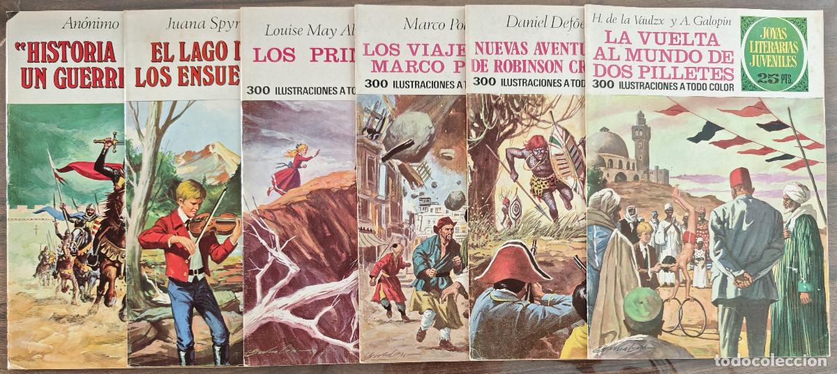 Tebeos: JOYAS LITERARIAS JUVENILES n&ordm; 164, 165, 166, 168, 175 y 177 (Bruguera 1&ordf; edicion 1976/77) 6 tebeo67