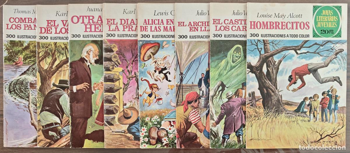 Tebeos: JOYAS LITERARIAS JUVENILES n&ordm; 127, 128, 135, 138, 139, 140, 141, 143 (Bruguera 1&ordf; edicion 1975) 8 ud