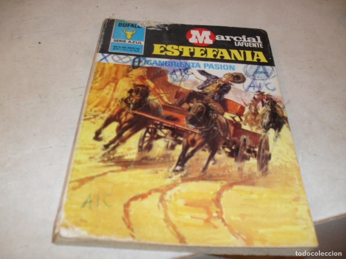 Tebeos: BOLSILIBROS BUFALO S.AZUL N&ordm; 523,SANGRIENTA PASION,DE ESTEFANIA,BRUGUERA,A&Ntilde;OS 80