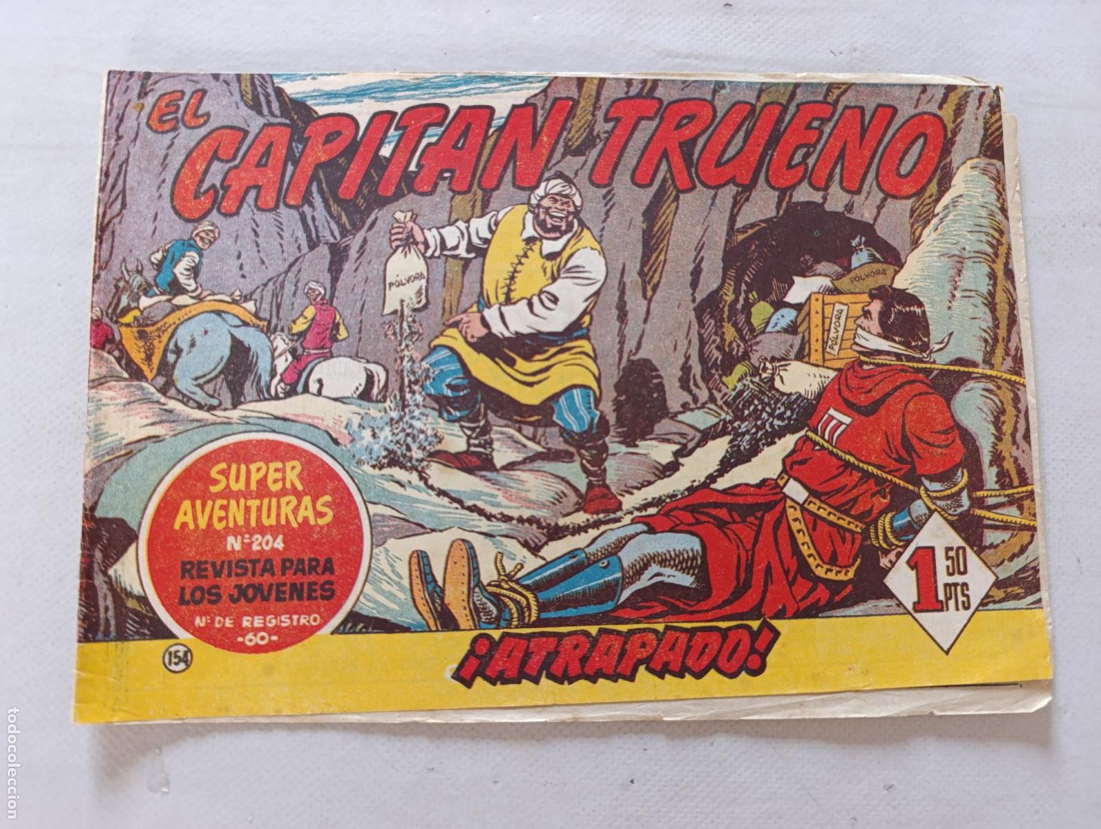 Tebeos: EL CAPITAN TRUENO N&ordm; 154 - ORIGINAL - BRUGUERA (HS)