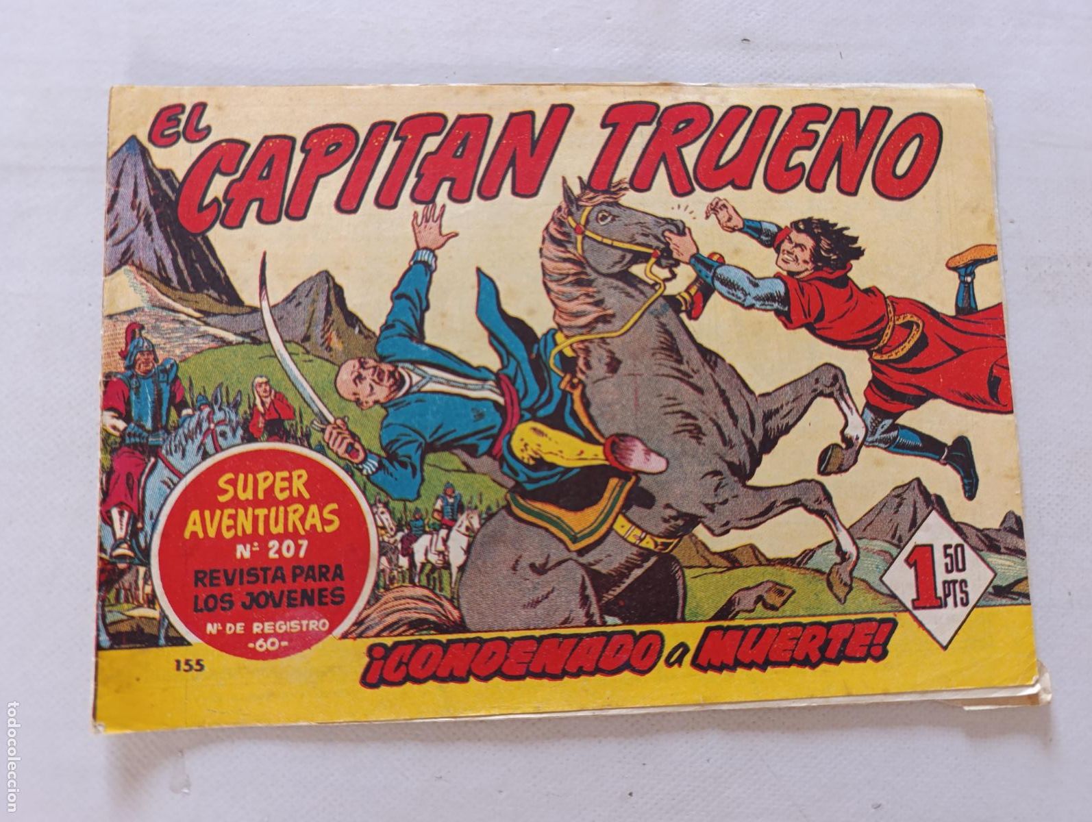 Tebeos: EL CAPITAN TRUENO N&ordm; 155 - ORIGINAL - BRUGUERA (HS)