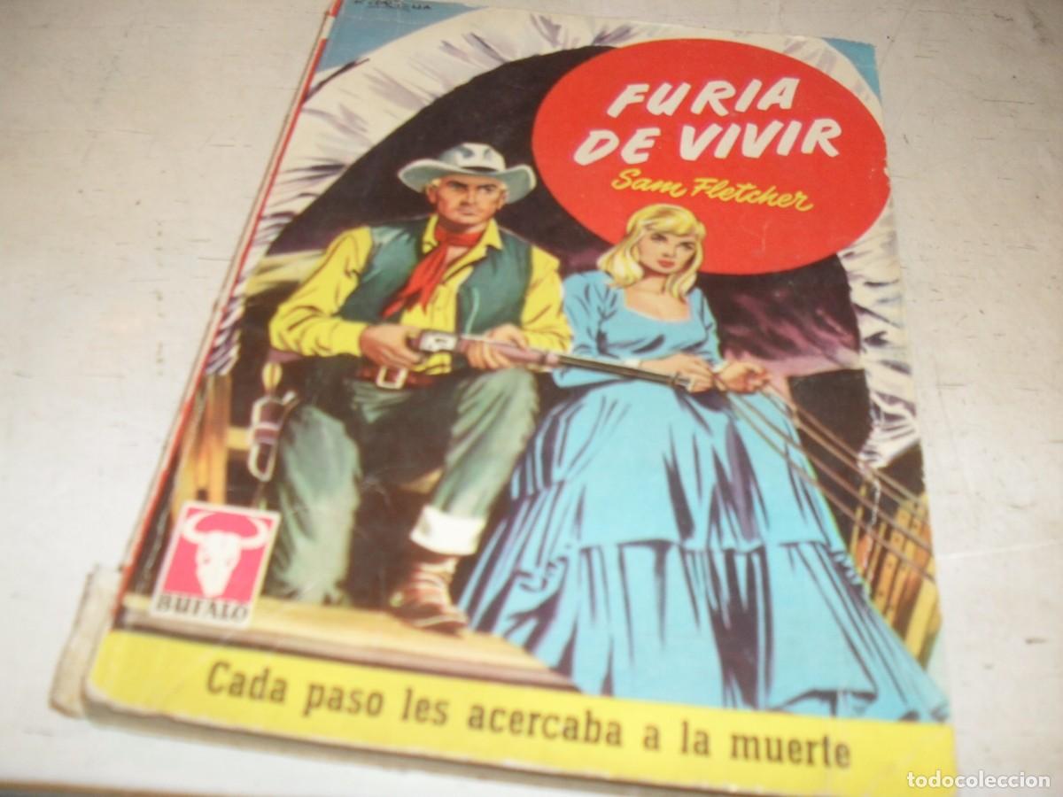 Tebeos: BOLSILIBROS BUFALO N 327,FURIA DE VIVIR,BETTY GRABLE EN CONTRAPORTADA,BRUGUERA,A&Ntilde;OS 60