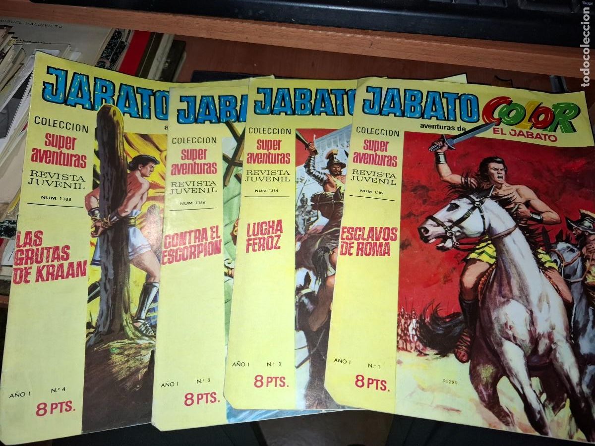 Tebeos: Jabato. Color. Aventuras el jabato. Numeros: 1,2,3,4. 1969
