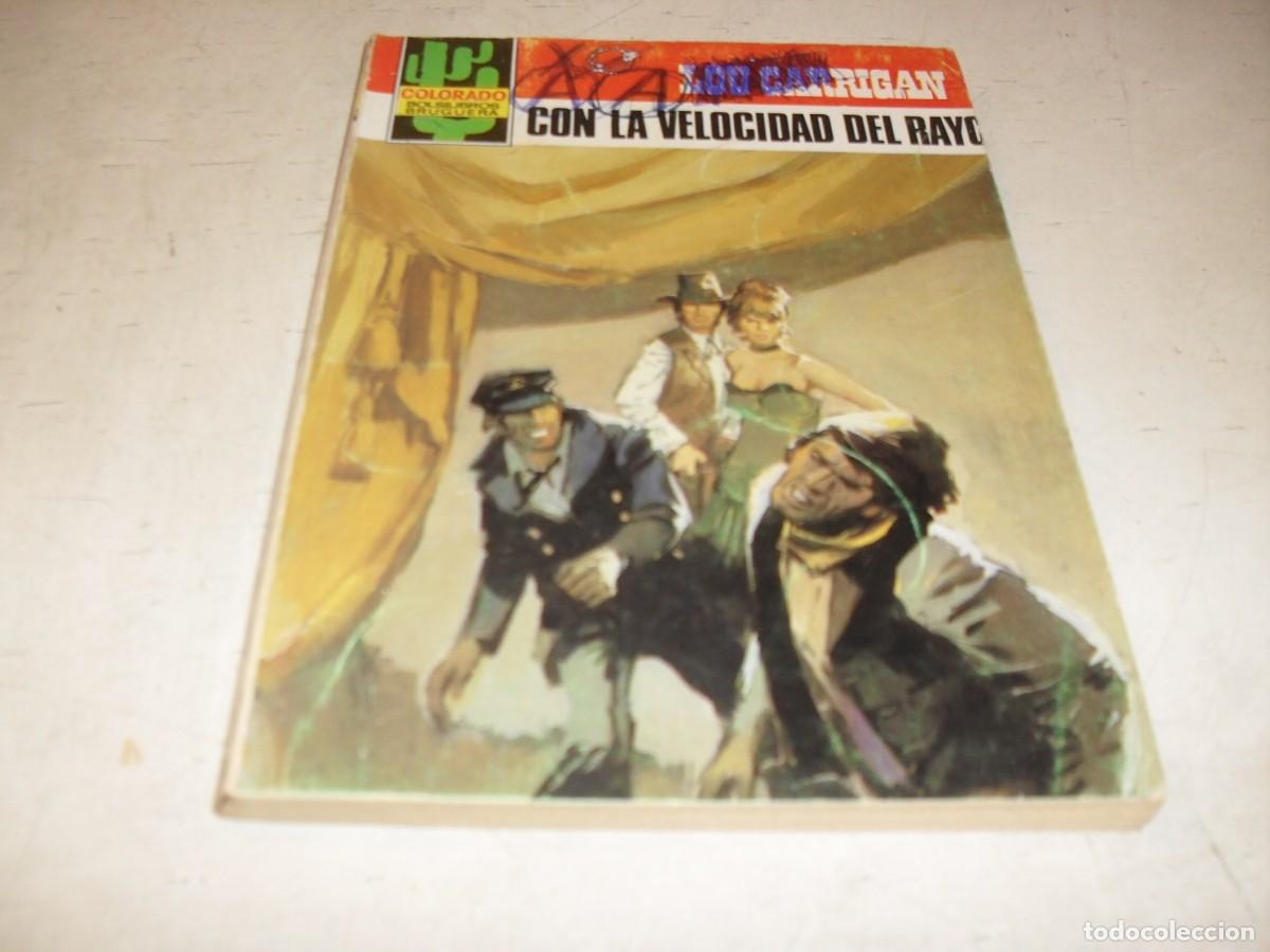 Tebeos: BOLSILIBROS COLORADO N&ordm; 1296.CON LA VELOCIDAD DEL RAYO,DE LOU CARRIGAN,BRUGUERA,A&Ntilde;OS 80