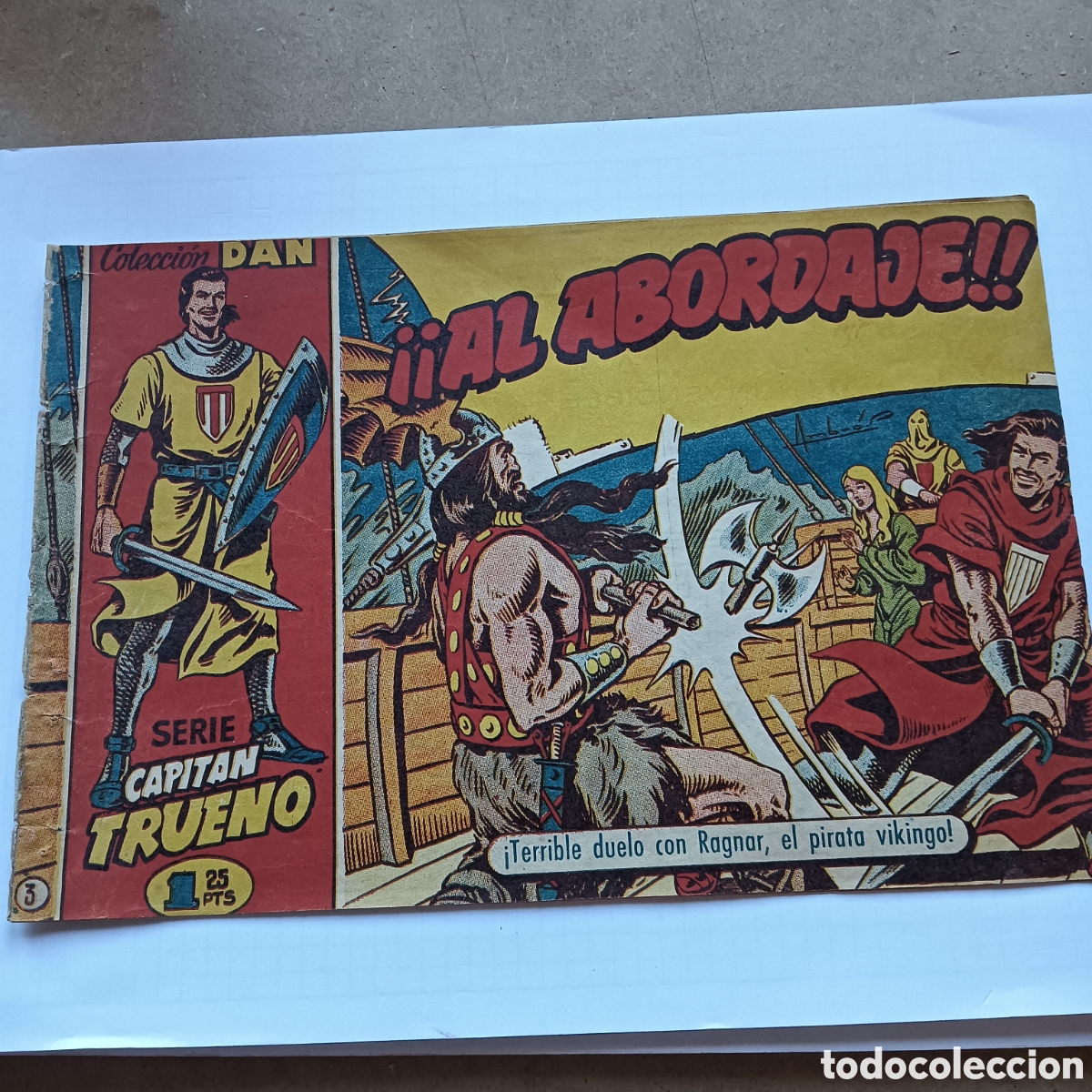Tebeos: CAPIT&Aacute;N TRUENO SERIE DAN N&Uacute;M 3 ORIGINAL 1EDICION EDI.BRUGERA