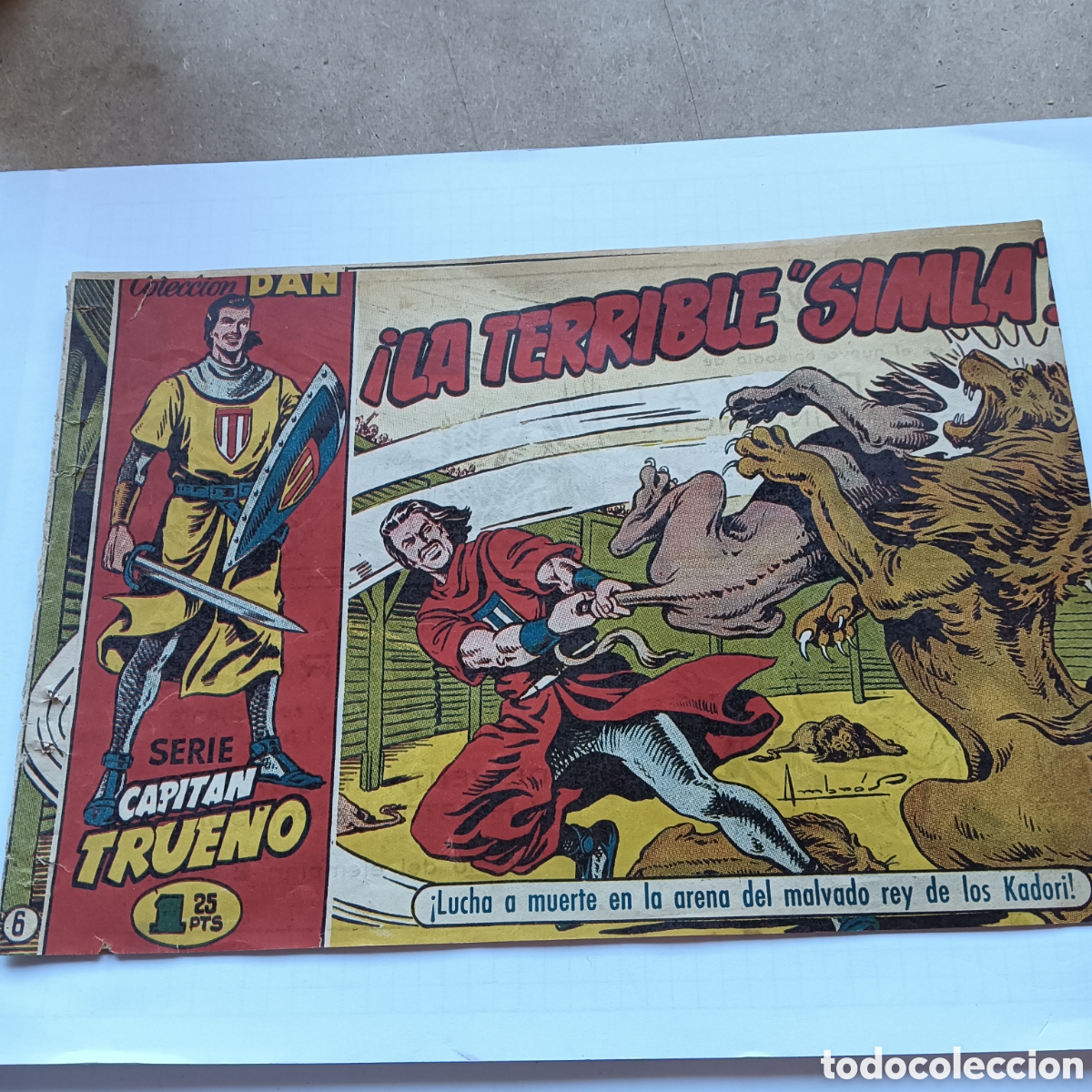 Tebeos: CAPIT&Aacute;N TRUENO SERIE DAN N&Uacute;M 6 ORIGINAL 1EDICION EDI.BRUGERA