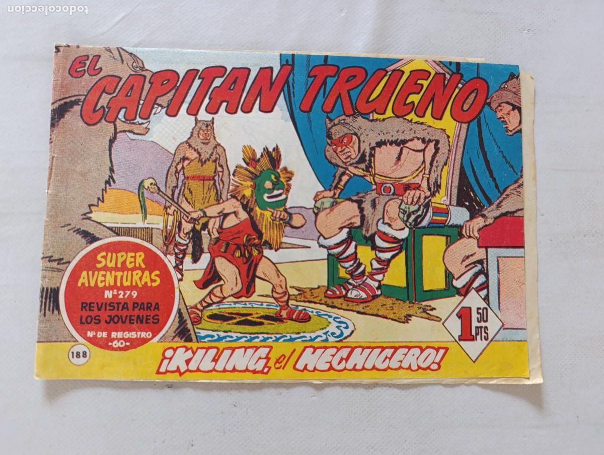 Tebeos: EL CAPITAN TRUENO N&ordm; 188 - BRUGUERA - ORIGINAL (HS)