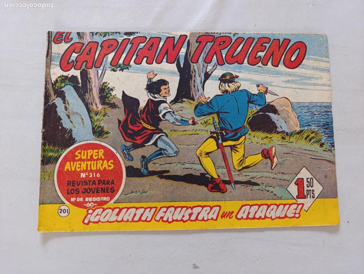 Tebeos: EL CAPITAN TRUENO N&ordm; 201 - BRUGUERA - ORIGINAL (HS)