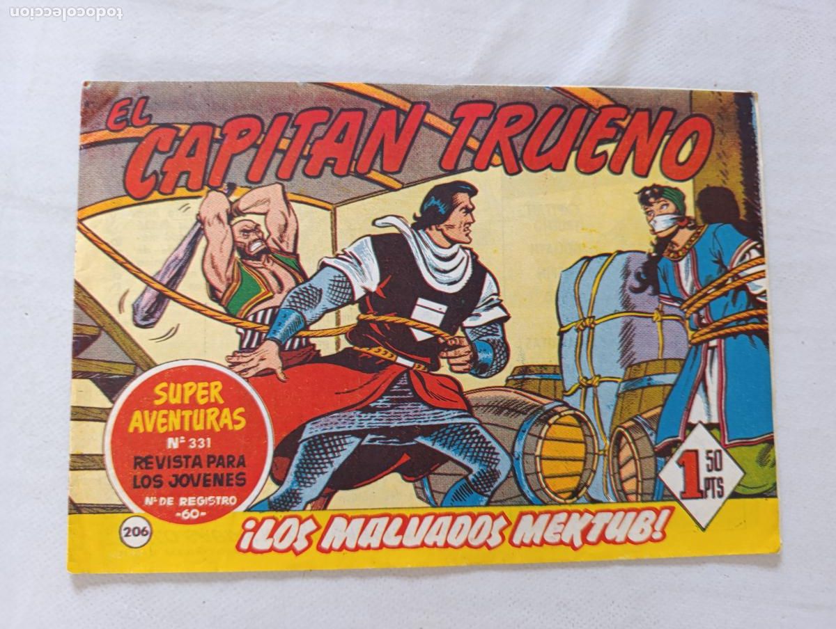 Tebeos: EL CAPITAN TRUENO N&ordm; 206 - BRUGUERA - ORIGINAL (HS)