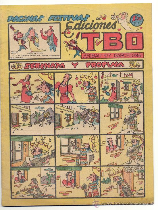 Tebeos: &rdquo;P&Aacute;GINAS FESTIVAS DE EDICIONES TBO&rdquo; - A&ntilde;o 1951. - Foto 1