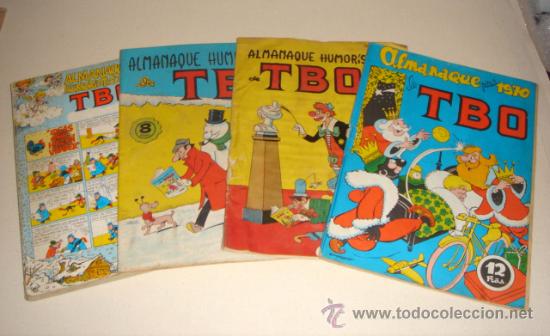 Tebeos: 4 ALMANAQUES TBO - Foto 1
