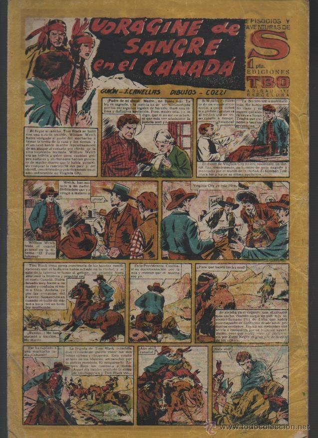 Tebeos: S DE TEBEO - ORIGINAL - VORAGINE DE SANGRE EN CANADA- B 3 - Foto 1
