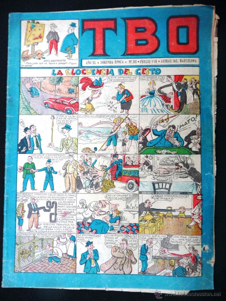 Tebeos: TBO. 2&ordf; &Eacute;POCA. N&ordm; 111. 1,40 PTAS - Foto 1