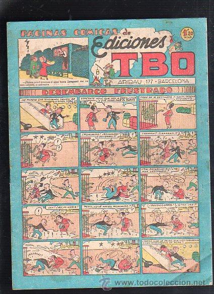 Tebeos: PAGINAS COMICAS DE EDICIONES TBO. DESEMBARCO FRUSTADO - Foto 1