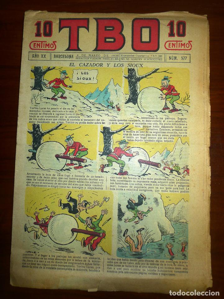 Tebeos: TBO. A&ntilde;o XX ; 4 de marzo de 1936 ; N&uacute;m. 977 - Foto 1