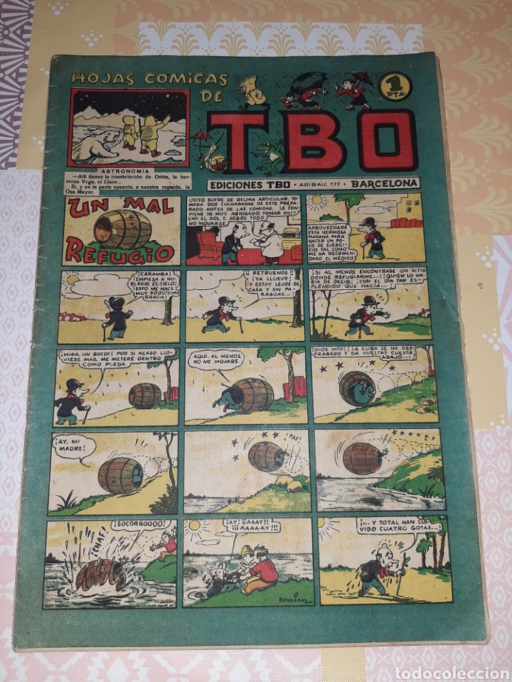 Tebeos: TBO sin numerar, Un mal refugio , una peseta - Foto 1