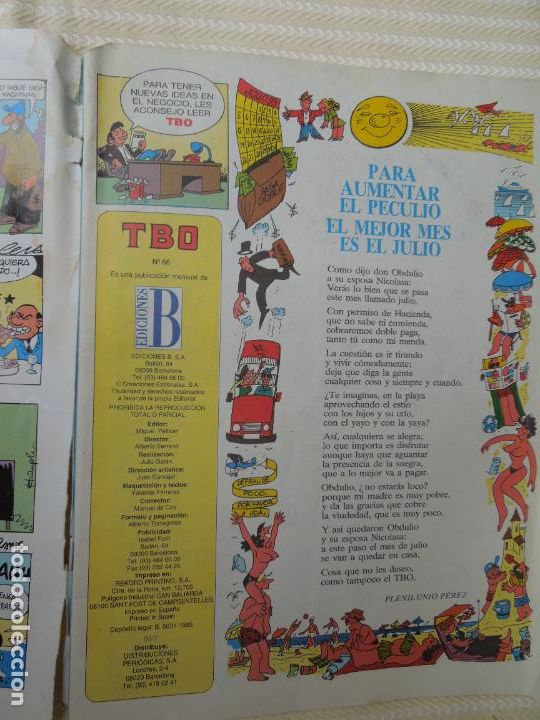 Tebeos: TBO N&ordm; 66 - EXTRA DE VERANO - EDICIONES B - 1983 - Foto 2