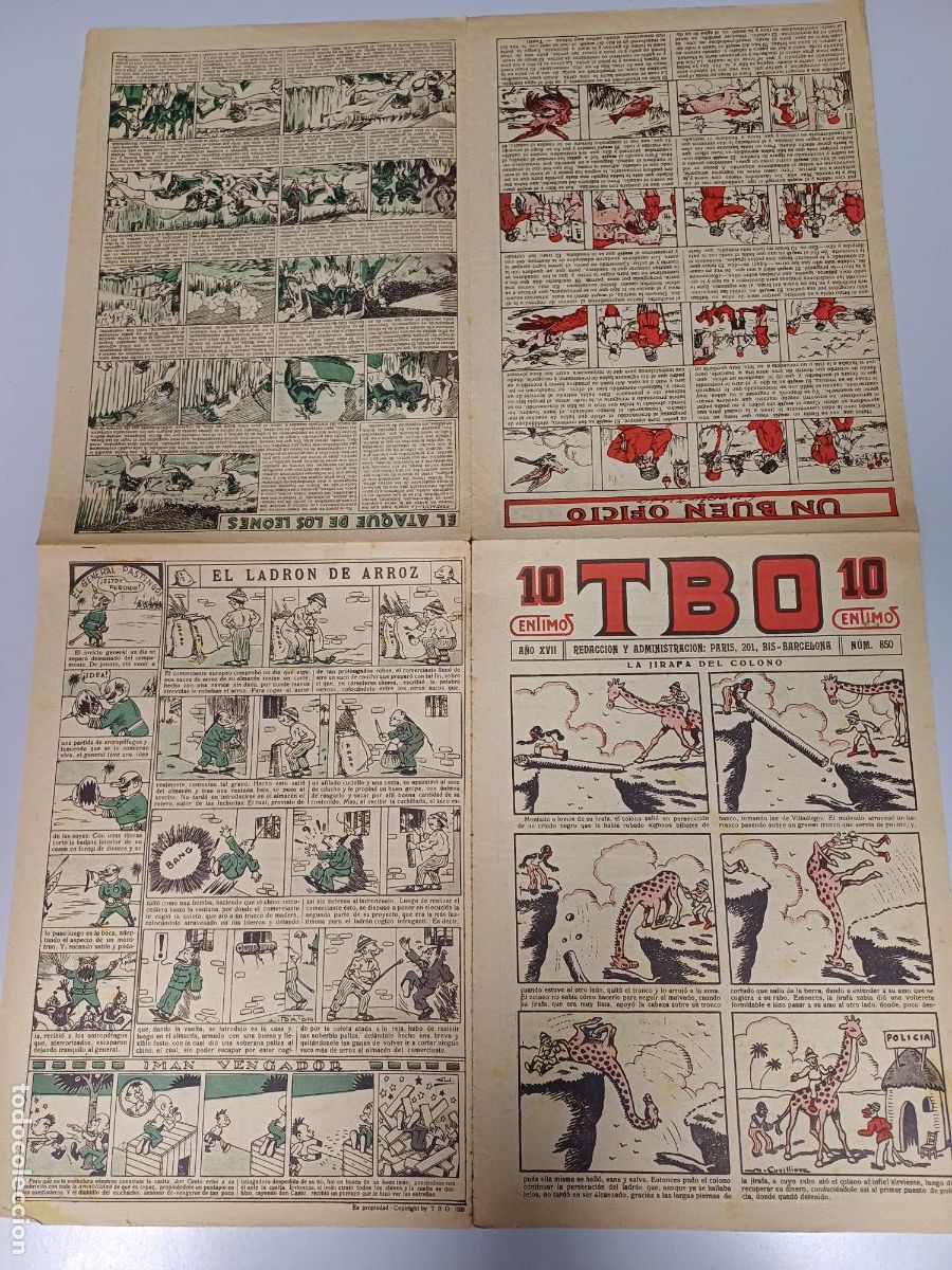Tebeos: TBO. A&Ntilde;O XVII. N&Uacute;MERO 850. BUIGAS - Foto 1