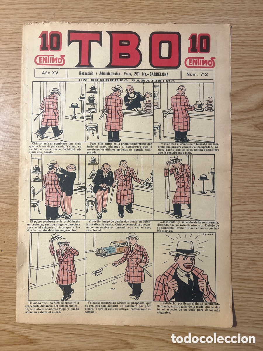 Tebeos: TBO 1&ordf; &Eacute;POCA, N&Uacute;MERO 712, (EDICIONES TBO) - Foto 1