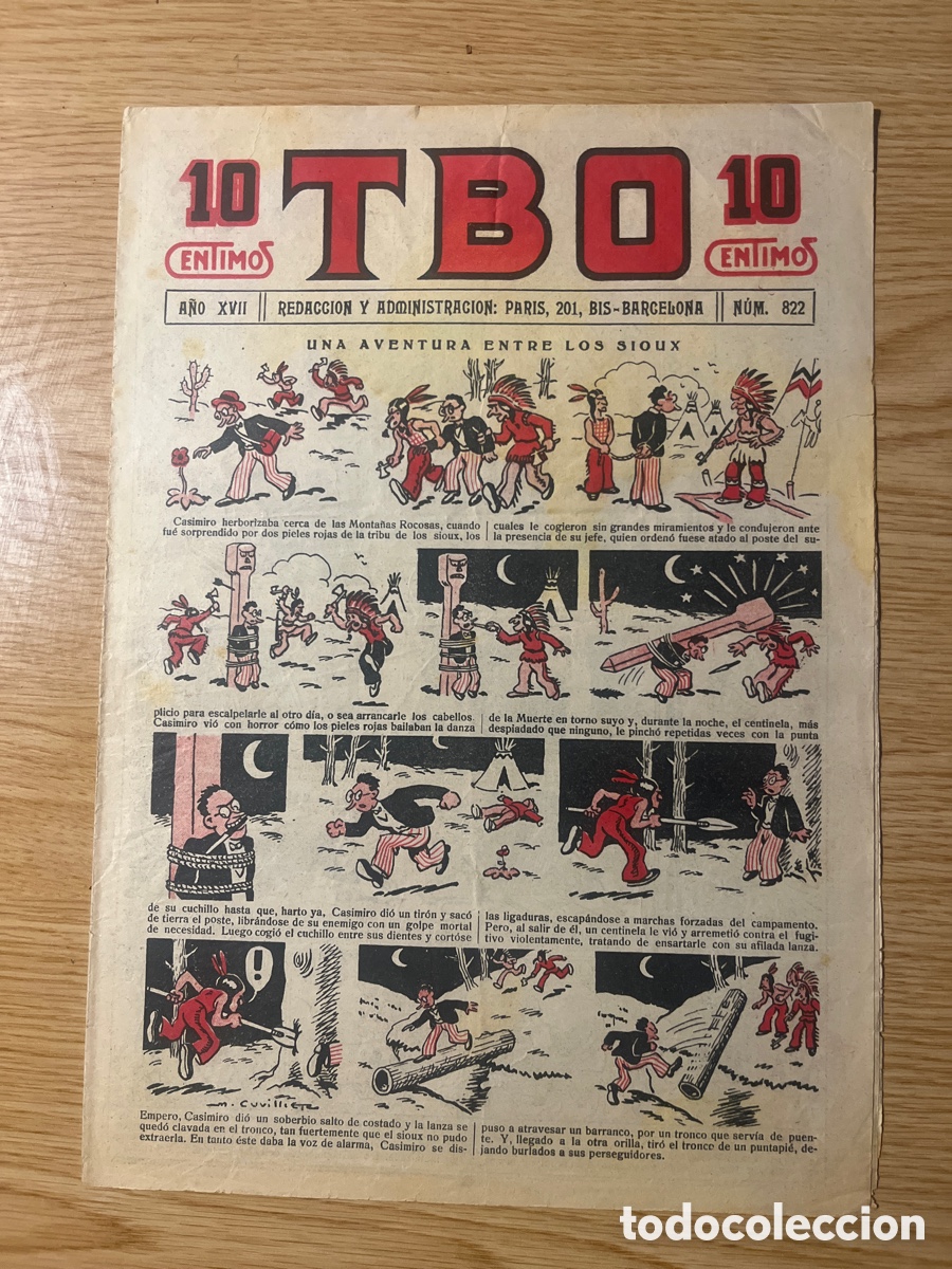 Tebeos: TBO 1&ordf; &Eacute;POCA, N&Uacute;MERO 822, (EDICIONES TBO) - Foto 1