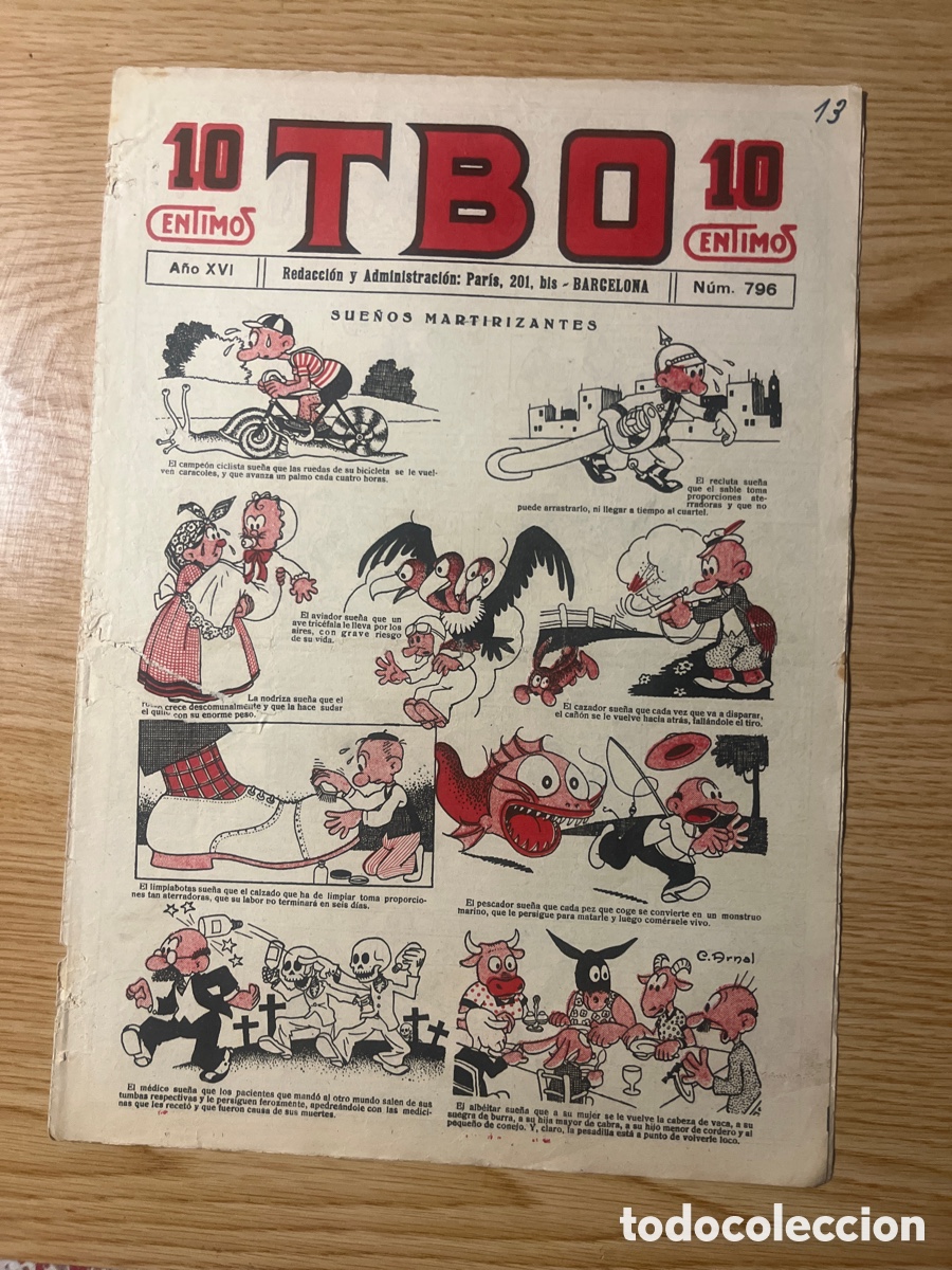 Tebeos: TBO 1&ordf; &Eacute;POCA, N&Uacute;MERO 796, (EDICIONES TBO) - Foto 1