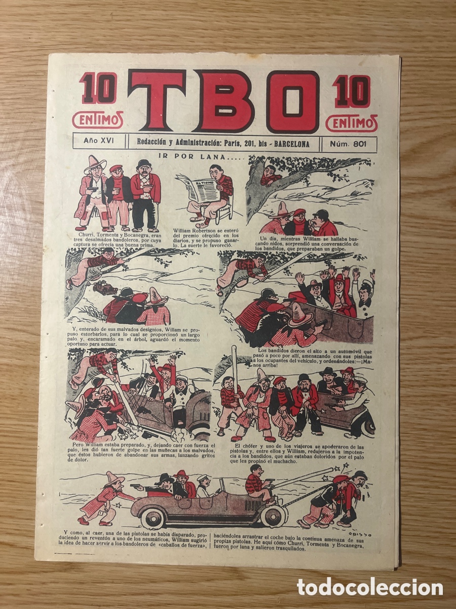 Tebeos: TBO 1&ordf; &Eacute;POCA, N&Uacute;MERO 801, (EDICIONES TBO) - Foto 1