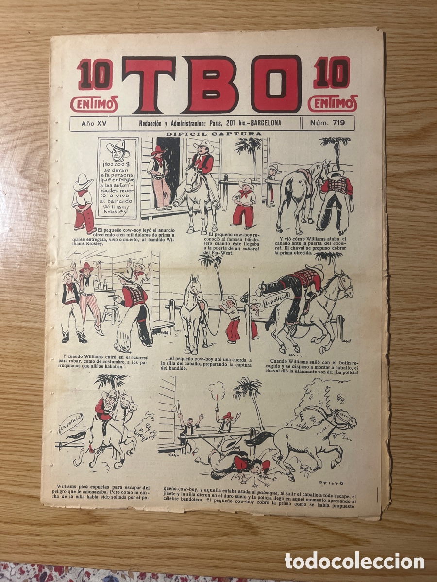 Tebeos: TBO 1&ordf; &Eacute;POCA, N&Uacute;MERO 719, (EDICIONES TBO) - Foto 1