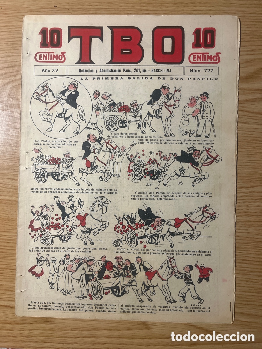Tebeos: TBO 1&ordf; &Eacute;POCA, N&Uacute;MERO 727, (EDICIONES TBO) - Foto 1