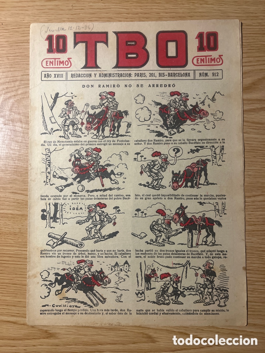 Tebeos: TBO 1&ordf; &Eacute;POCA, N&Uacute;MERO 912, (EDICIONES TBO) - Foto 1