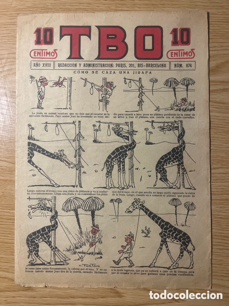 Tebeos: TBO 1&ordf; &Eacute;POCA, N&Uacute;MERO 874, (EDICIONES TBO) - Foto 1
