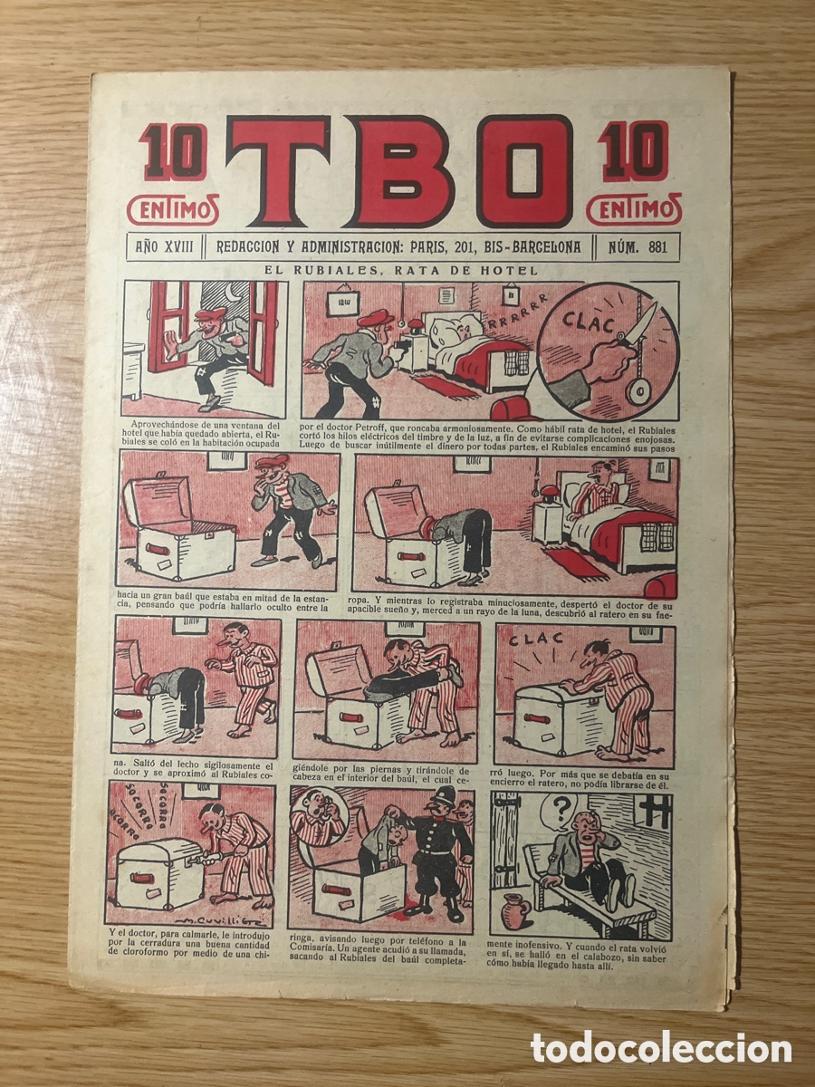 Tebeos: TBO 1&ordf; &Eacute;POCA, N&Uacute;MERO 881, (EDICIONES TBO) - Foto 1