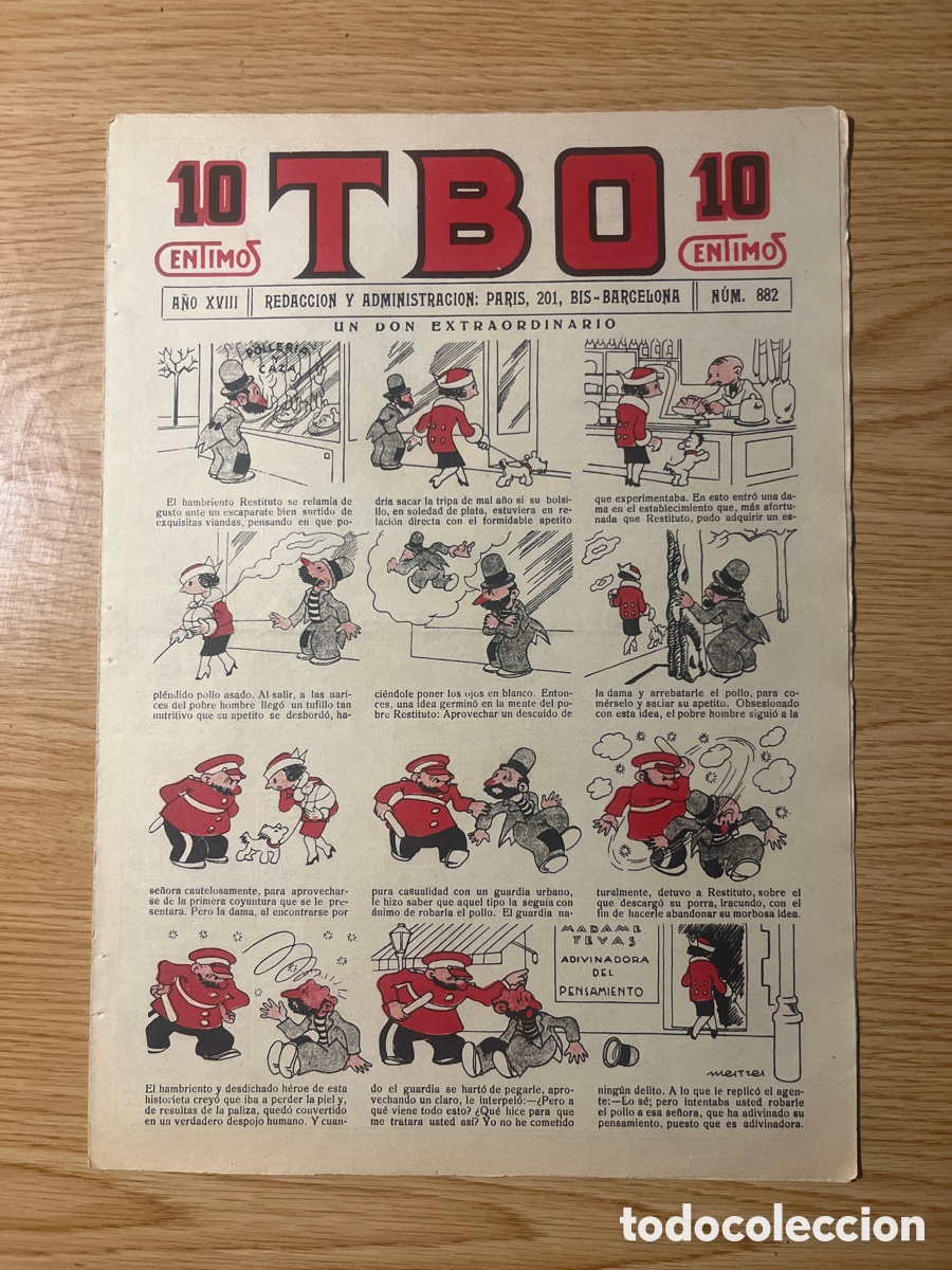 Tebeos: TBO 1&ordf; &Eacute;POCA, N&Uacute;MERO 882, (EDICIONES TBO) - Foto 1