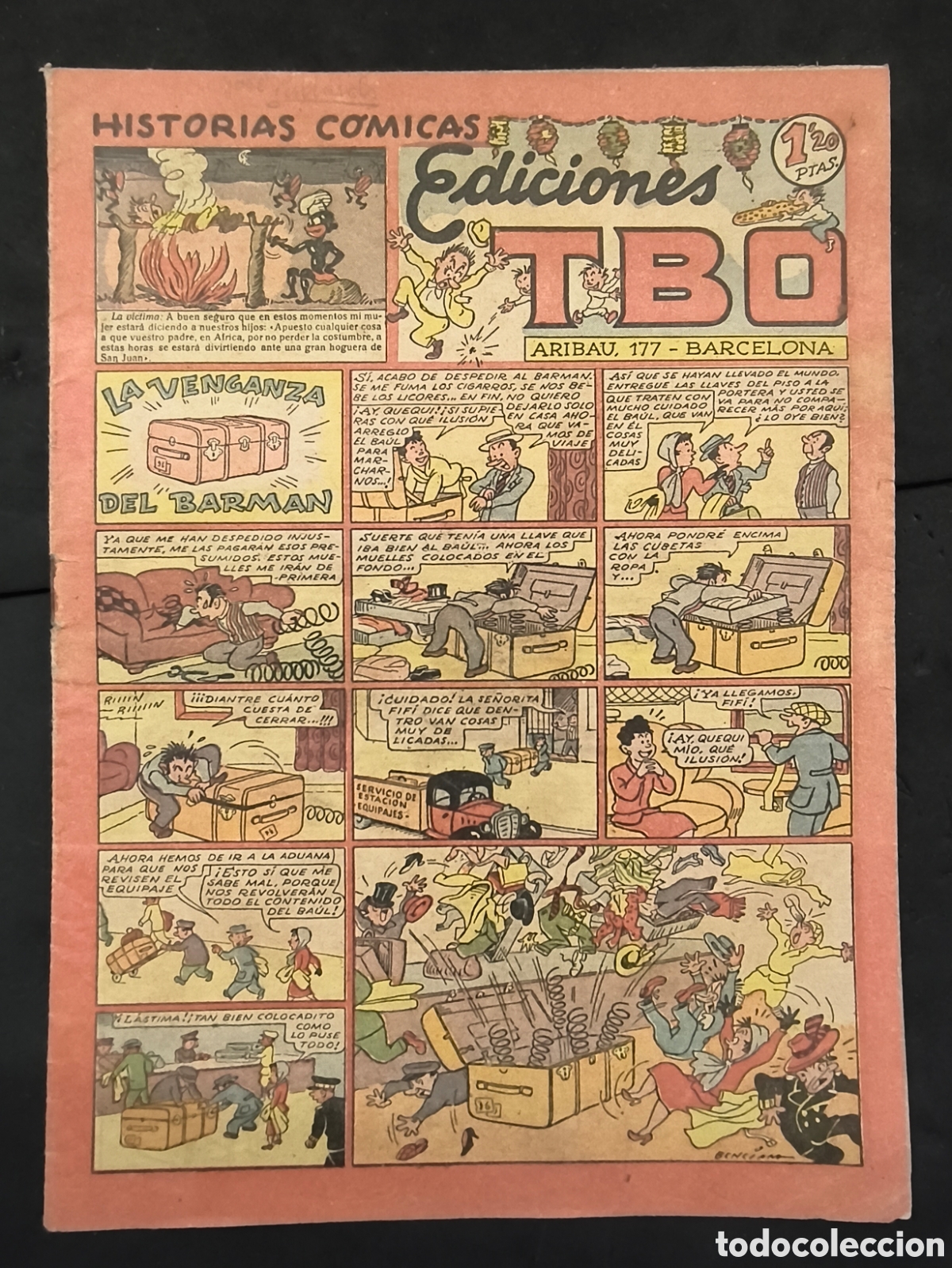 Tebeos: TBO SIN NUMERAR LA VENGANZA DEL BARMAN - JUNIO 1948 - Foto 1
