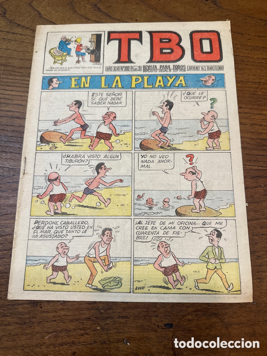 Tebeos: TBO . TEBEO - COMIC .EN LA PLAYA . 2&ordf; &Eacute;POCA . N&ordm; 302 - Foto 3