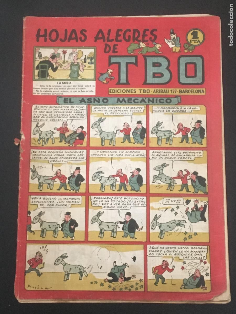 Tebeos: TBO hojas alegres el asno mecanico tebeo original antiguo