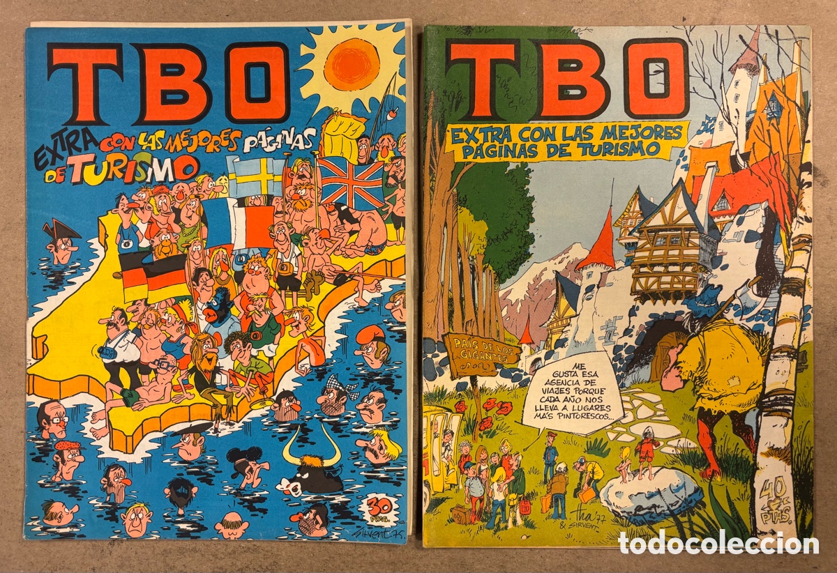 Tebeos: TBO EXTRA CON LAS MEJORES P&Aacute;GINAS DE TURISMO. LOTE CON 2 EJEMPLARES.