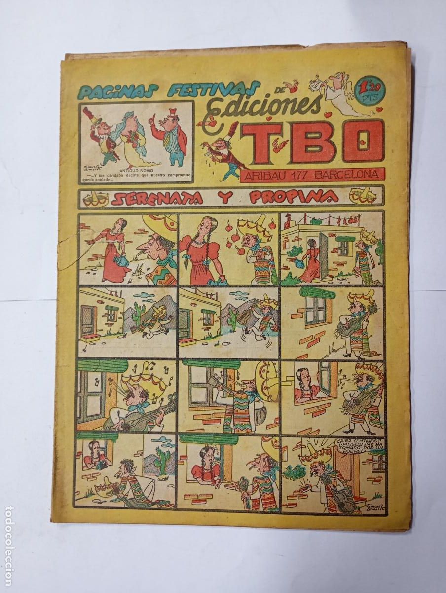 Tebeos: PAGINAS FESTIVAS DE EDICIONES TBO. SERENATA Y PROPINA. TDKR18