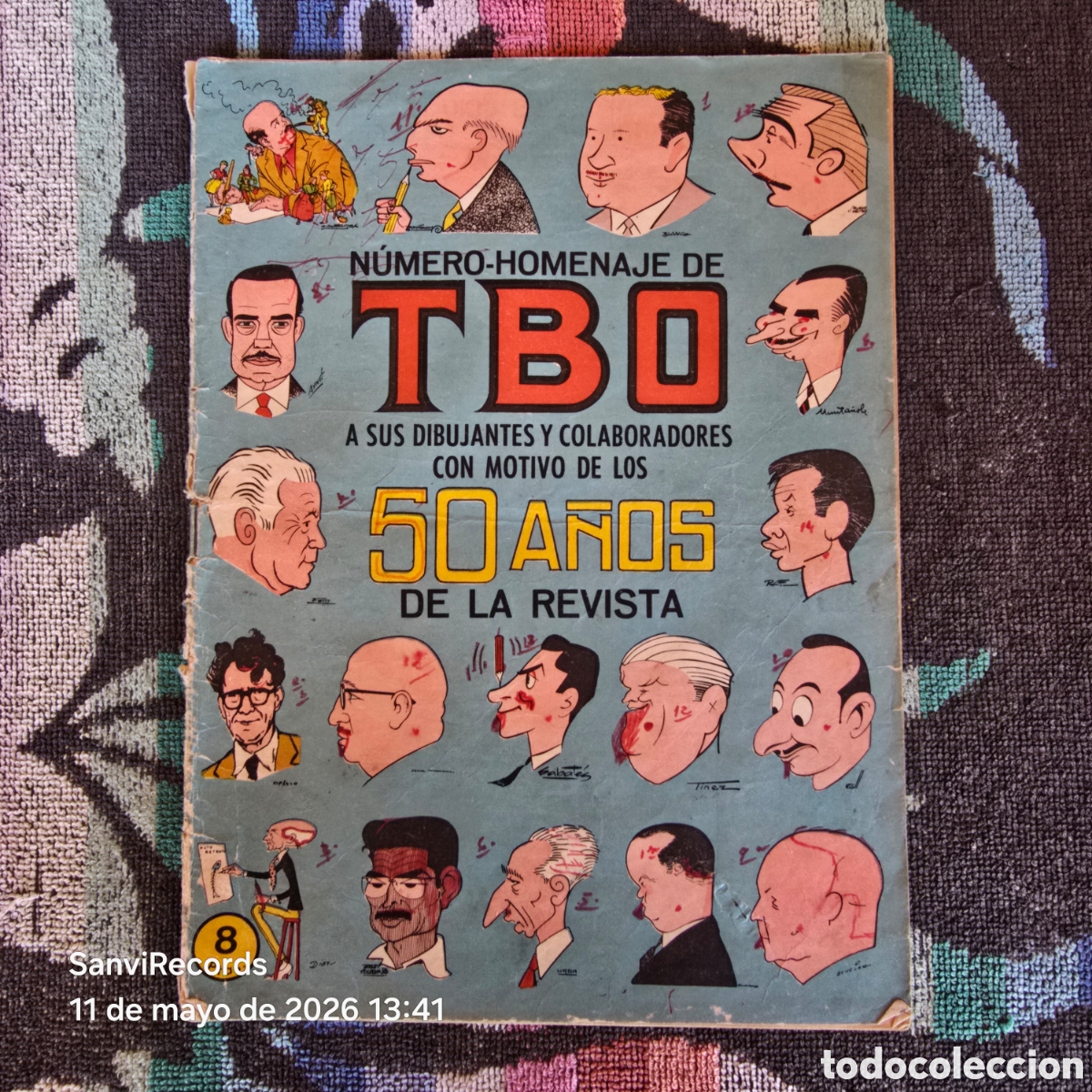 Tebeos: N&Uacute;MERO-HOMENAJE DE TBO A SUS DIBUJANTES Y COLABORADORES CON MOTIVO DE LOS 50 A&Ntilde;OS DE LA REVISTA