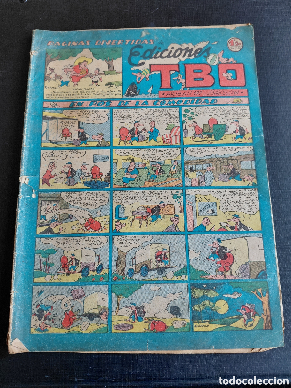 Tebeos: EDICIONES TBO-PAGINAS DIVERTIDAS -EN POS DE LA COMODIDAD-BUIGAS -SIN NUMERAR-A&Ntilde;O 1951