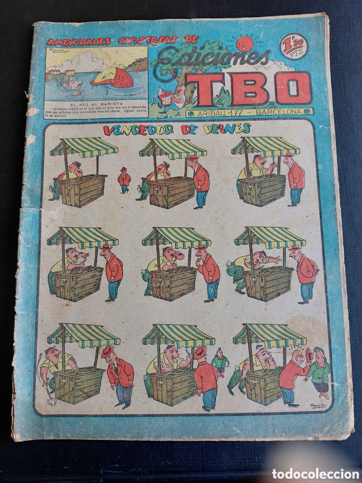 Tebeos: EDICIONES TBO- AMENIDADES CHISTOSAS -VENDEDOR DE PEINES -SIN MUMERAR-A&Ntilde;O 1951