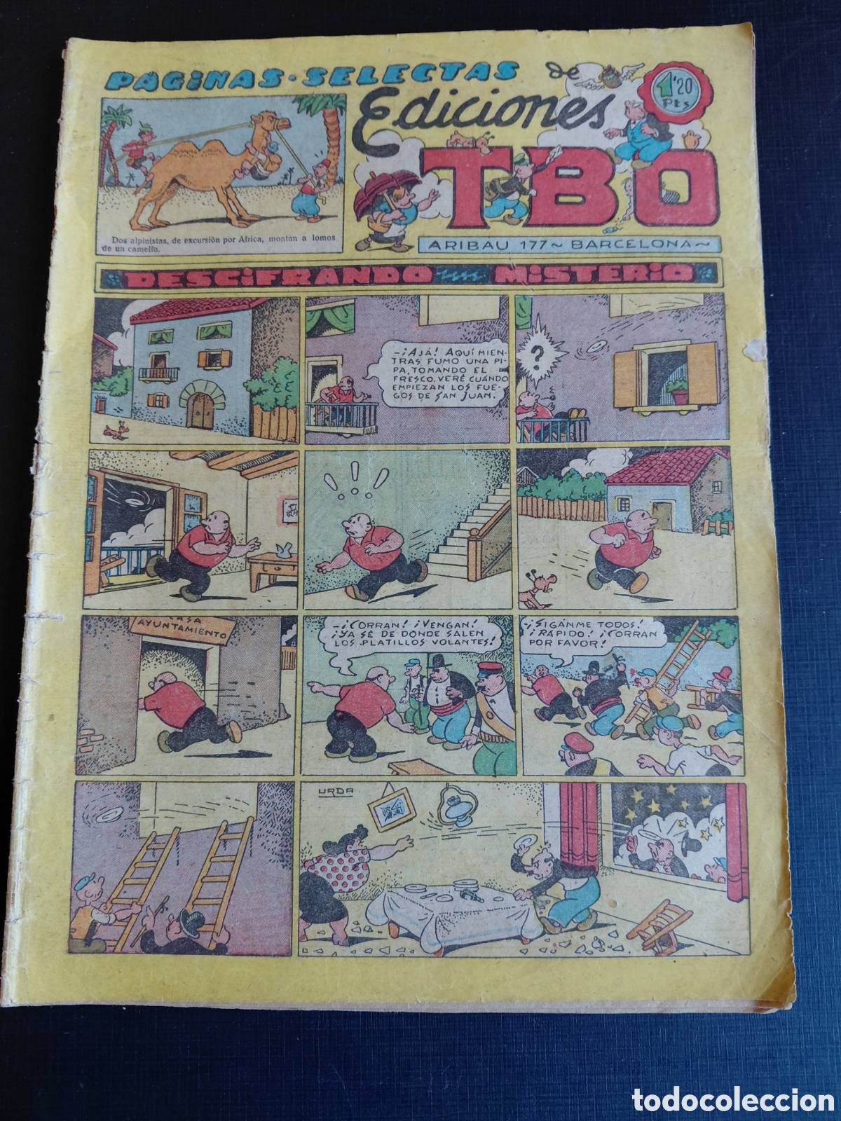 Tebeos: EDICIONES TBO- PAGINAS SELECTAS-DESCIFRANDO UN MISTERIO- SIN NUMERAR-A&Ntilde;O 1950