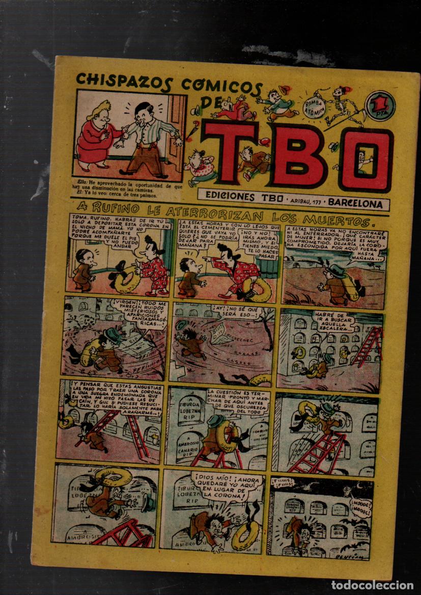 Tebeos: CHISPAZOS COMICOS DE TBO. N&ordm; 36. A RUFINO LE ATERRORIZAN LOS MUERTOS. EDICIONES TBO