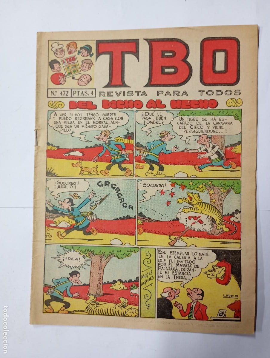 Tebeos: TBO N&ordm; 472. REVISTA PARA TODOS. A&Ntilde;O L. 11 NOVIEMBRE 1966. TDKC75