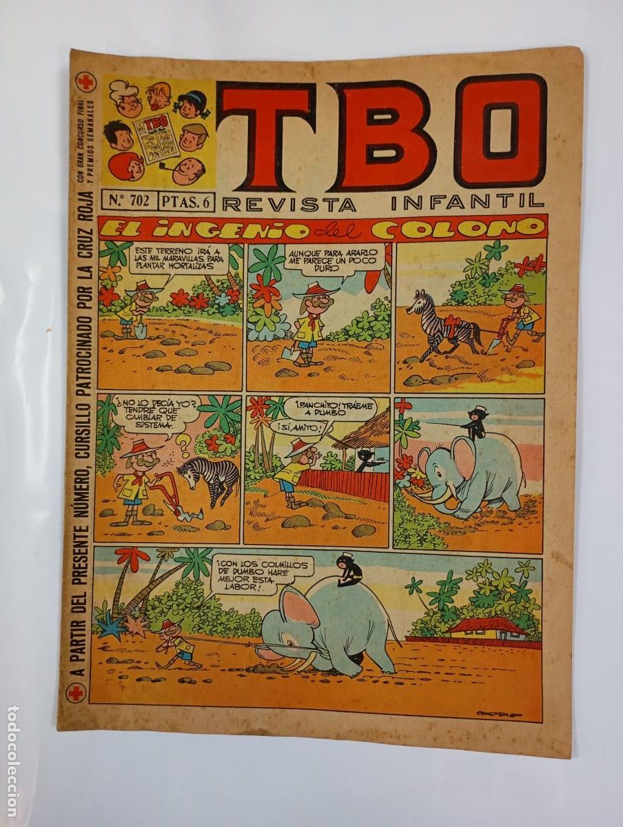 Tebeos: TBO. REVISTA INFANTIL. N&ordm; 702. EL INGENIO DEL COLONO. 9 ABRIL 1971. A&Ntilde;O LV. TDKR94