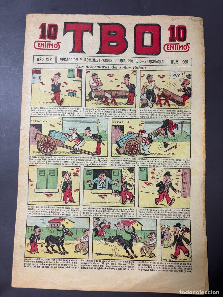 Tebeos: TBO. A&Ntilde;O XIX. N&ordm; 965. LAS DESVENTURAS DEL SE&Ntilde;OR BABAU.