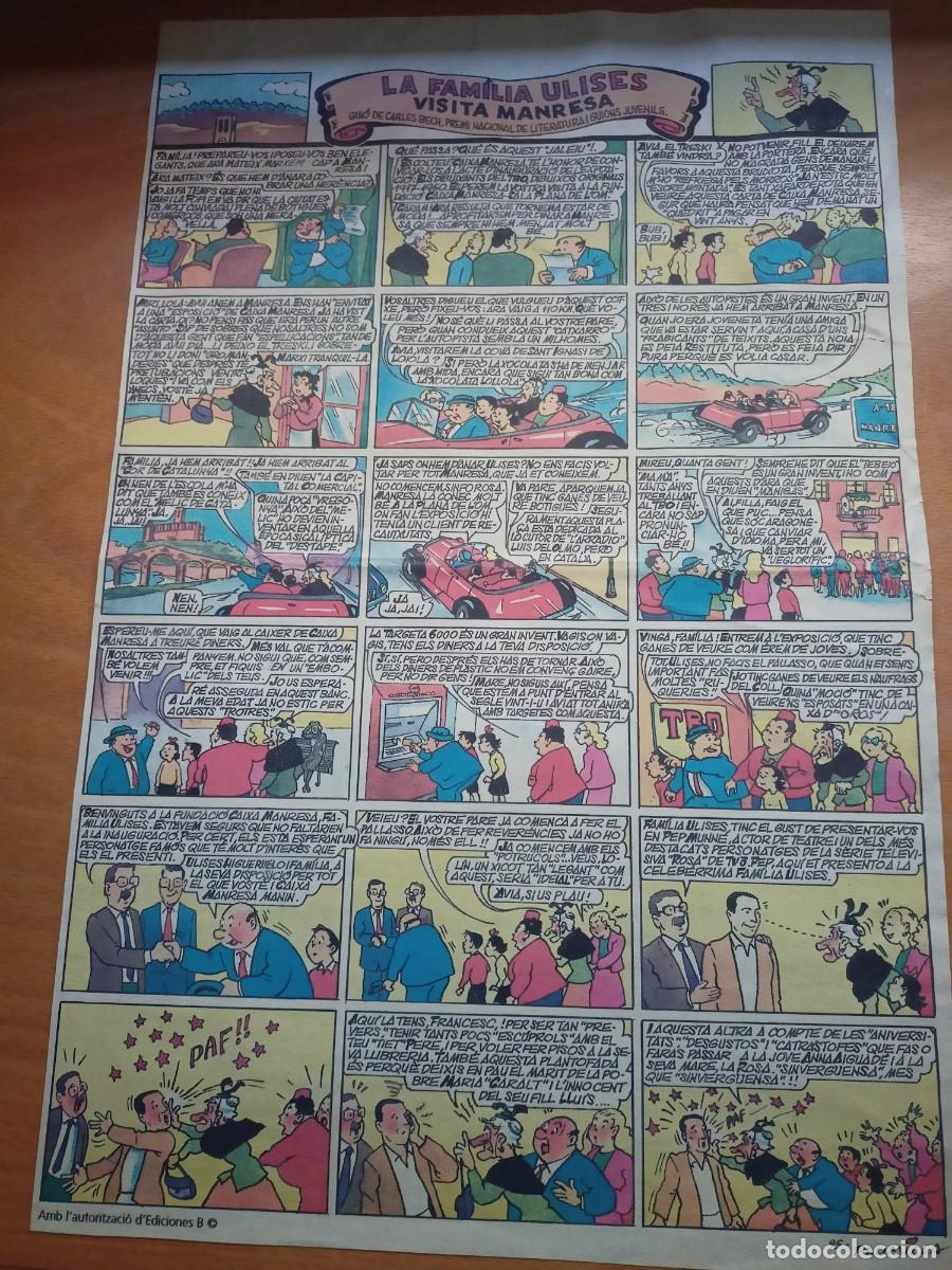 Tebeos: FULL-HISTORIETA &rdquo;LA FAMILIA ULISES VISITA MANRESA&rdquo; DELS DIBUIXANTS DEL TBO DE 26 X 40 CM