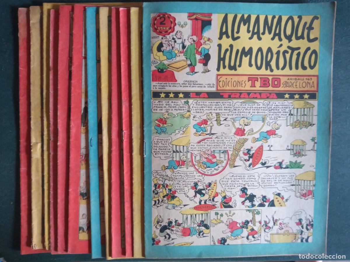 Tebeos: TBO &ndash; ALMANAQUE 1954 Y 11 EJEMPLARES MAS- A&Ntilde;OS 1950