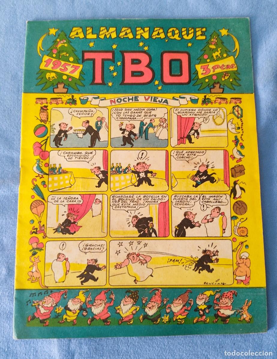 Tebeos: ANTIGUO TBO ALMANAQUE A&Ntilde;O 1957 CON BELEN EN LA TRASERA
